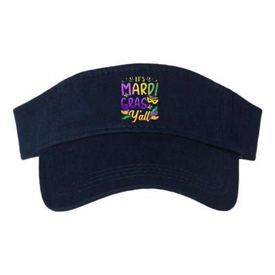 ItS Mardi Gras YAll With Mask And Fleur De Lis Valucap Bio-Washed Visor