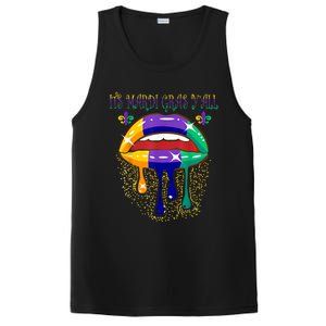 Its Mardi Gras Yall Lips Carnival Parade Masquerade Party Cute Gift PosiCharge Competitor Tank