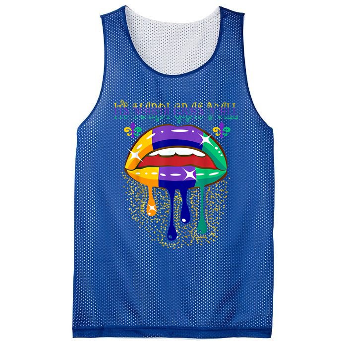 Its Mardi Gras Yall Lips Carnival Parade Masquerade Party Cute Gift Mesh Reversible Basketball Jersey Tank