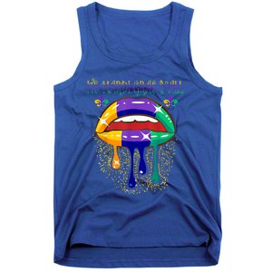 Its Mardi Gras Yall Lips Carnival Parade Masquerade Party Cute Gift Tank Top