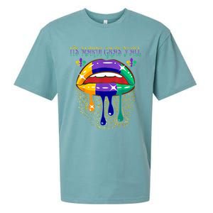 Its Mardi Gras Yall Lips Carnival Parade Masquerade Party Cute Gift Sueded Cloud Jersey T-Shirt