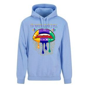 Its Mardi Gras Yall Lips Carnival Parade Masquerade Party Cute Gift Unisex Surf Hoodie