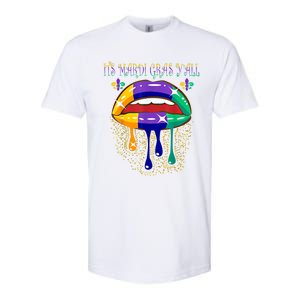 Its Mardi Gras Yall Lips Carnival Parade Masquerade Party Cute Gift Softstyle CVC T-Shirt