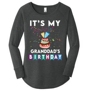 ItS My GranddadS Birthday Family Matching Confetti Cake Women's Perfect Tri Tunic Long Sleeve Shirt