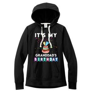 ItS My GranddadS Birthday Family Matching Confetti Cake Women's Fleece Hoodie