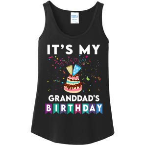 ItS My GranddadS Birthday Family Matching Confetti Cake Ladies Essential Tank