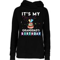 ItS My GranddadS Birthday Family Matching Confetti Cake Womens Funnel Neck Pullover Hood