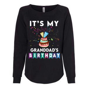 ItS My GranddadS Birthday Family Matching Confetti Cake Womens California Wash Sweatshirt