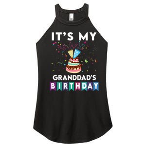 ItS My GranddadS Birthday Family Matching Confetti Cake Women's Perfect Tri Rocker Tank