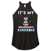 ItS My GranddadS Birthday Family Matching Confetti Cake Women's Perfect Tri Rocker Tank