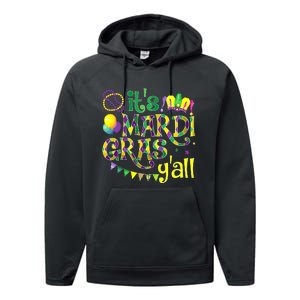 ItS Mardi Gras YAll Mardi Gras Costume Performance Fleece Hoodie