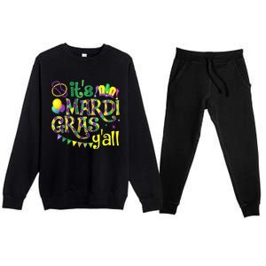 ItS Mardi Gras YAll Mardi Gras Costume Premium Crewneck Sweatsuit Set