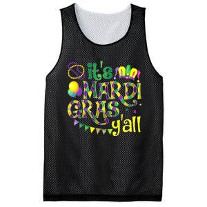 ItS Mardi Gras YAll Mardi Gras Costume Mesh Reversible Basketball Jersey Tank