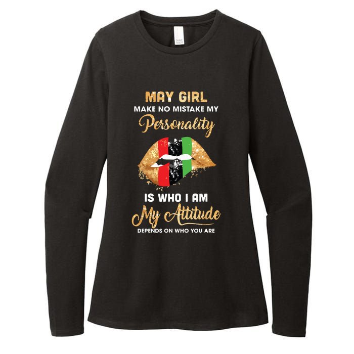 Im May Girl Sexy Lip Black Women Gemini Birthday Gift Womens CVC Long Sleeve Shirt