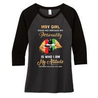 Im May Girl Sexy Lip Black Women Gemini Birthday Gift Women's Tri-Blend 3/4-Sleeve Raglan Shirt