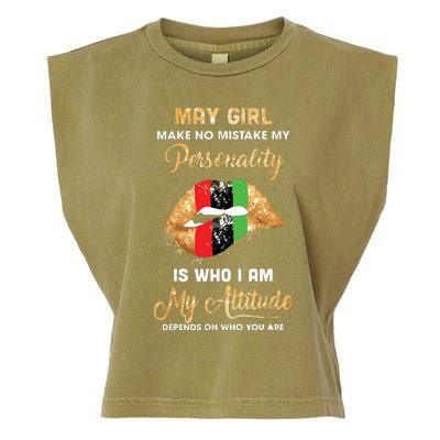 Im May Girl Sexy Lip Black Women Gemini Birthday Gift Garment-Dyed Women's Muscle Tee