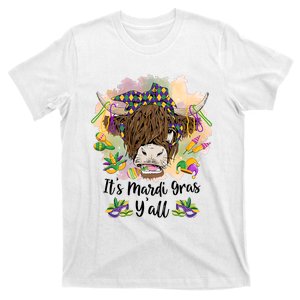 It's Mardi Gras Y'all Heifer Cow Farmer Farming Funny T-Shirt