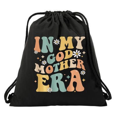 In My Godmor Era Lover Groovy Mors Day Drawstring Bag