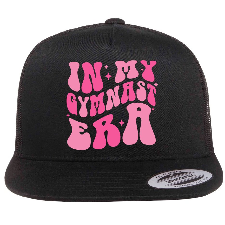 In My Gymnast Era Groovy Gymnastics Trendy Mom Gift Flat Bill Trucker Hat
