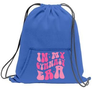 In My Gymnast Era Groovy Gymnastics Trendy Mom Gift Sweatshirt Cinch Pack Bag