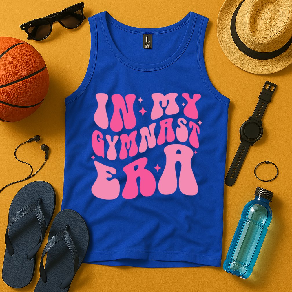 In My Gymnast Era Groovy Gymnastics Trendy Mom Gift Tank Top