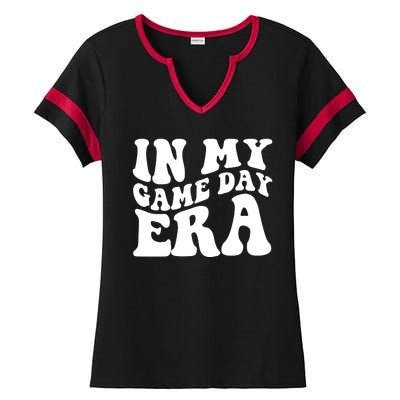 In My Game Day Era Retro Sport Ladies Halftime Notch Neck Tee