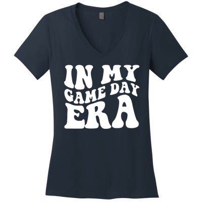 In My Game Day Era Retro Sport Women's V-Neck T-Shirt