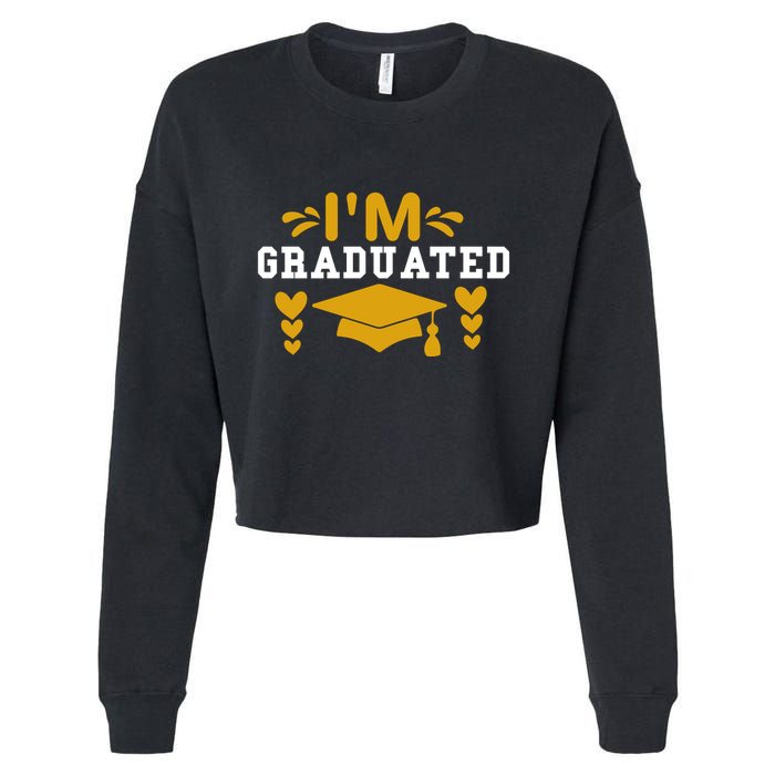 I M GRADUATED Cropped Pullover Crew