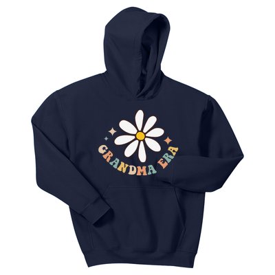 In My Grandma Era Lover Groovy Retro Mom Mothers Day On Back Kids Hoodie