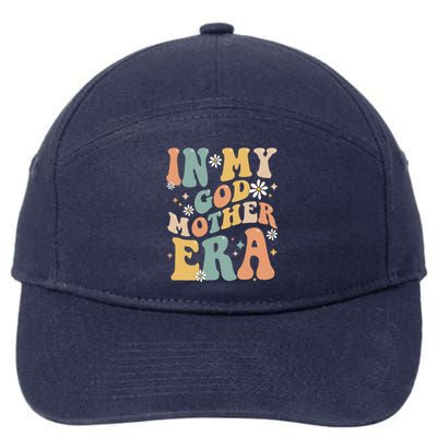 In My Godmother Era Lover Groovy Retro Mom Funny Mothers Day 7-Panel Snapback Hat