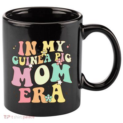 In My Guinea Pig Mom Era Funny Groovy Guinea Pig Mothers Day 11oz C Handle Ceramic Mug
