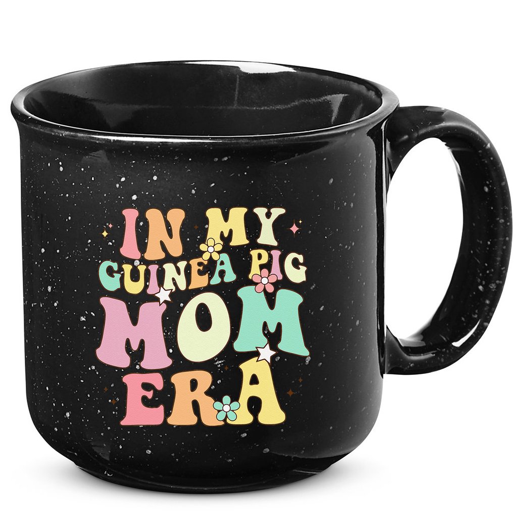 In My Guinea Pig Mom Era Funny Groovy Guinea Pig Mothers Day 15oz Campfire Ceramic Mug