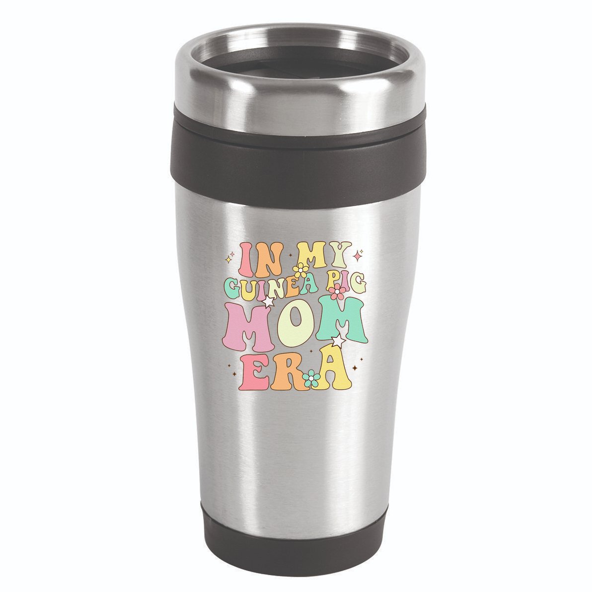 In My Guinea Pig Mom Era Funny Groovy Guinea Pig Mothers Day 16oz Travel Tumbler
