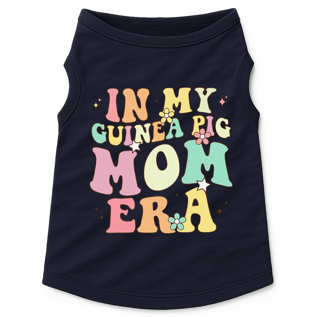 In My Guinea Pig Mom Era Funny Groovy Guinea Pig Mothers Day Doggie Tank