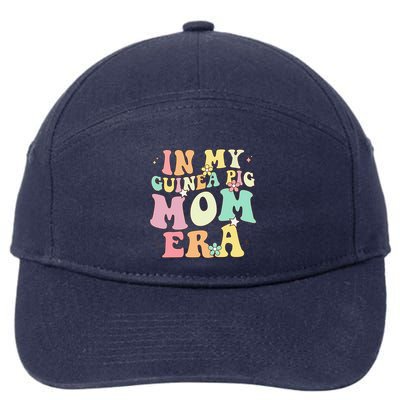 In My Guinea Pig Mom Era Funny Groovy Guinea Pig Mothers Day 7-Panel Snapback Hat