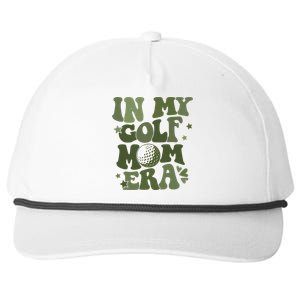 In My Golf Mom Era Golfer Lover Snapback Five-Panel Rope Hat