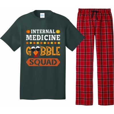 Internal Medicine Gobble Squad Turkey Thanksgiving Internist Pajama Set