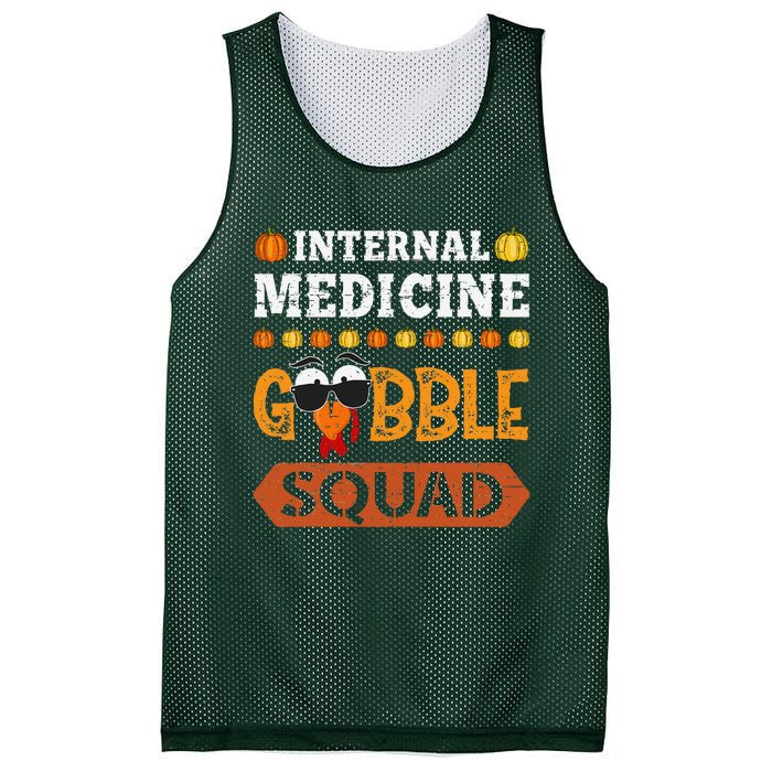 Internal Medicine Gobble Squad Turkey Thanksgiving Internist Mesh Reversible Basketball Jersey Tank