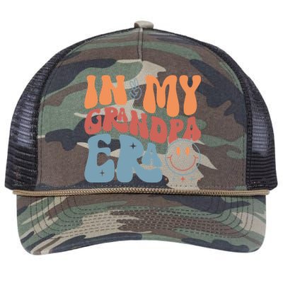 In My Grandpa Retro Funny Dad Dada Father Daddy Fathers Day Gift Retro Rope Trucker Hat Cap