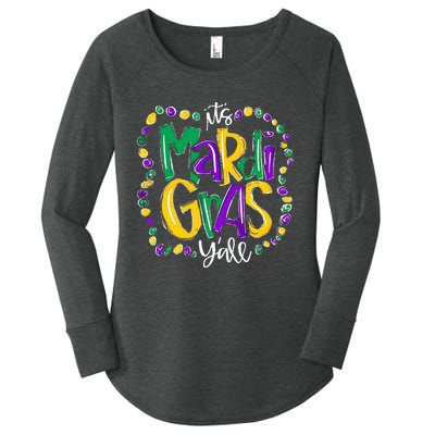 Its Mardi Gras Yall Mardi Gras Party Mask Costume Women's Perfect Tri Tunic Long Sleeve Shirt