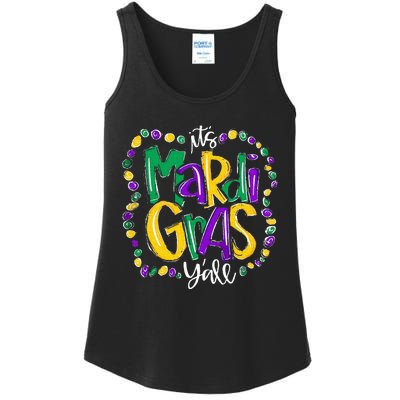 Its Mardi Gras Yall Mardi Gras Party Mask Costume Ladies Essential Tank