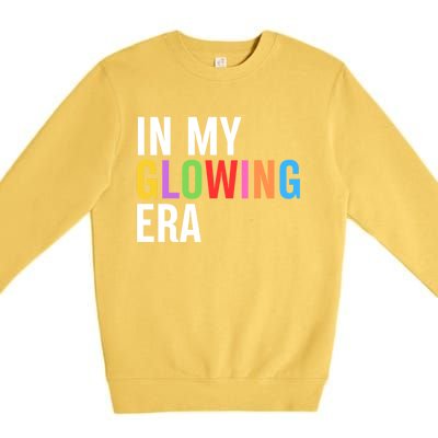 In My Glowing Era Funny Bright Hello Summer Vacation Trips Cute Gift Premium Crewneck Sweatshirt