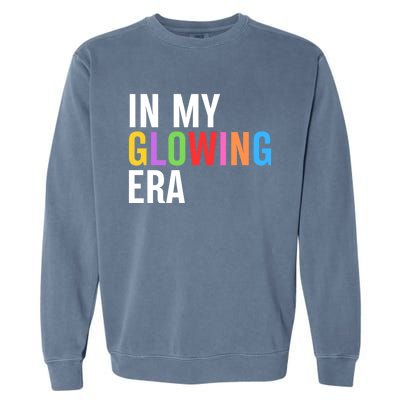 In My Glowing Era Funny Bright Hello Summer Vacation Trips Cute Gift Garment-Dyed Sweatshirt