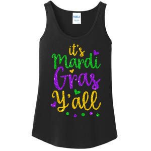 Its Mardi Gras Yall Mardi Gras Party Mask Costume Ladies Essential Tank