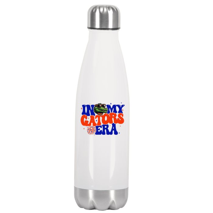 In My Gators Era Game Day Mascot Spirit Squad Florida Groovy Stainless Steel Insulated Water Bottle