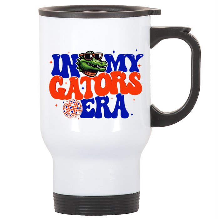 In My Gators Era Game Day Mascot Spirit Squad Florida Groovy Stainless Steel Travel Mug