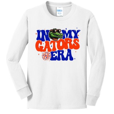 In My Gators Era Game Day Mascot Spirit Squad Florida Groovy Kids Long Sleeve Shirt