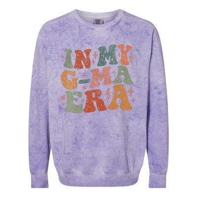 In My Gma Era Lover Groovy Vintage Mom Funny MotherS Day Colorblast Crewneck Sweatshirt