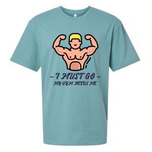 I Must Go My Gym Needs Me Cute Gift Sueded Cloud Jersey T-Shirt