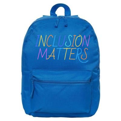 Inlcusion Matters Gift Autism Awareness Support Acceptance Gift 16 in Basic Backpack